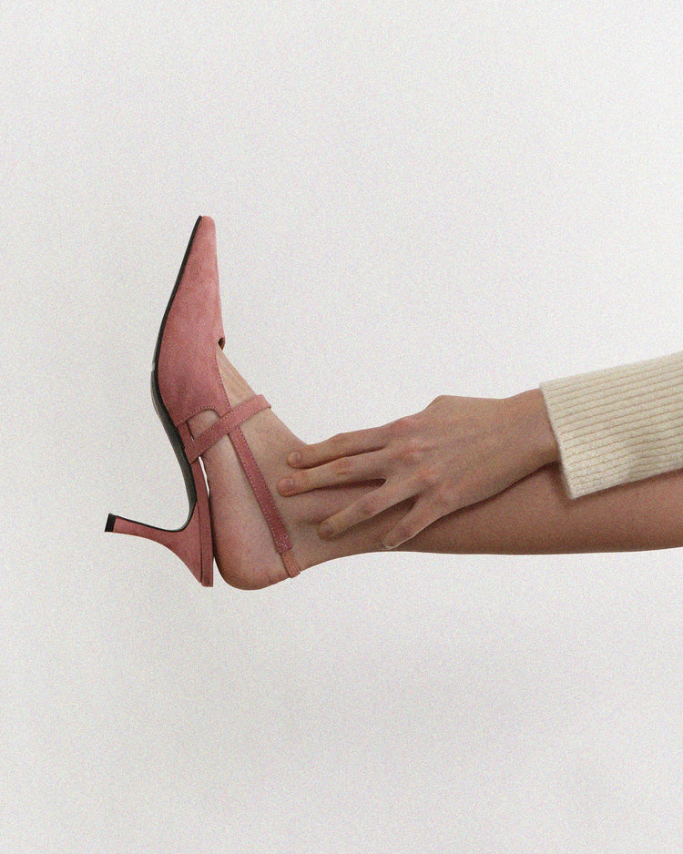 VT 25 High Heels Slingbacks Fuchsia Pink Cowhide 292353