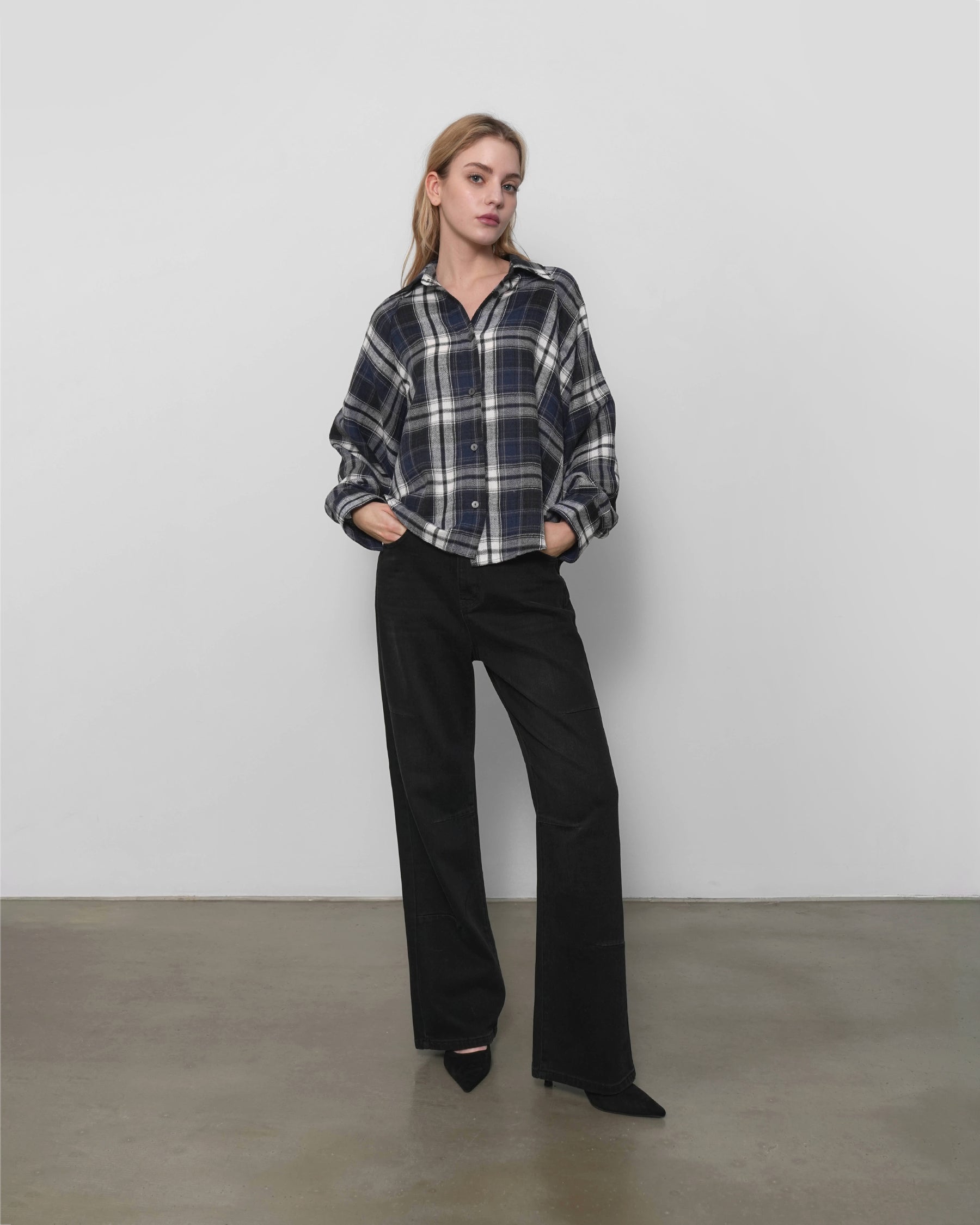 Navy/Black Plaid