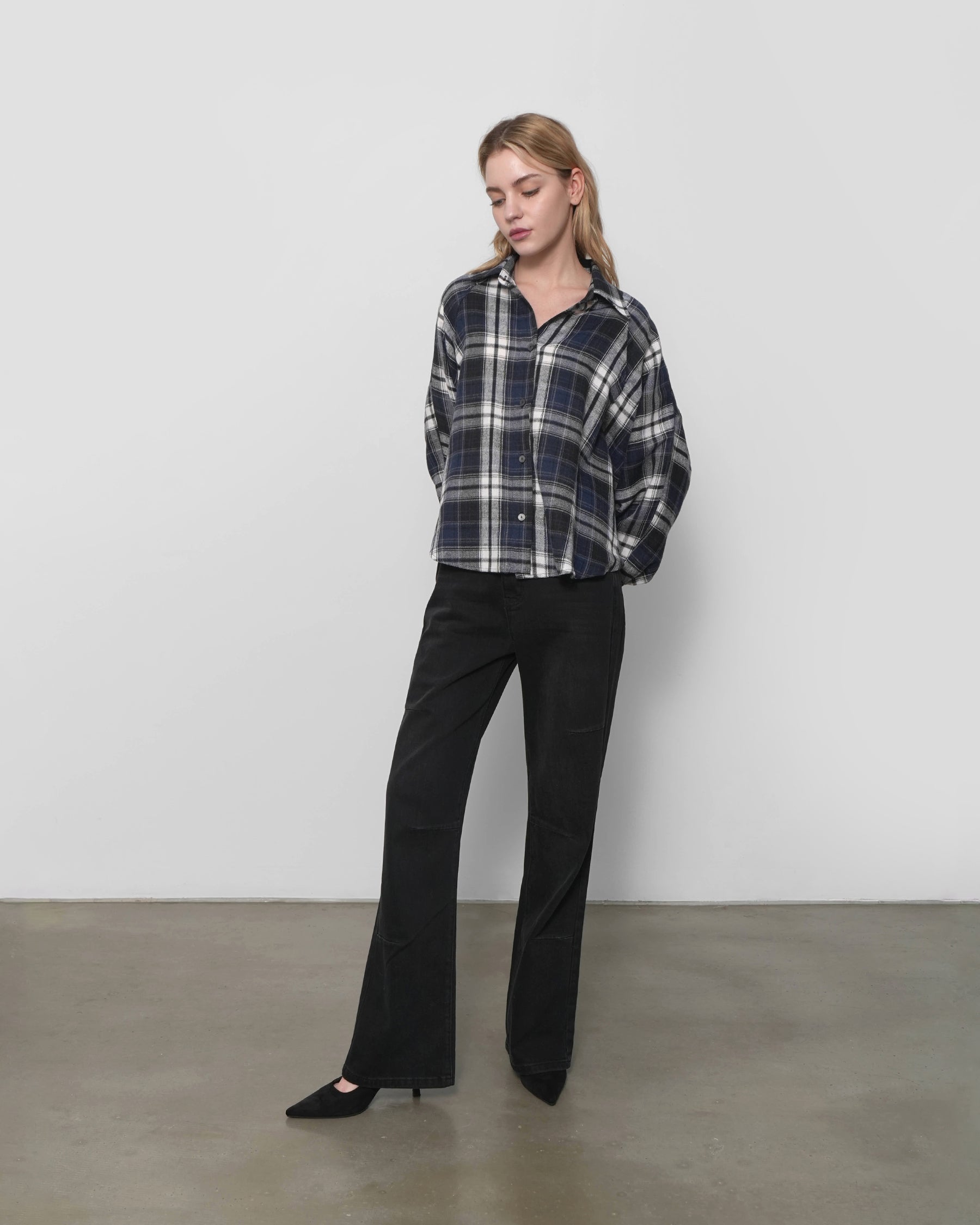 Navy/Black Plaid