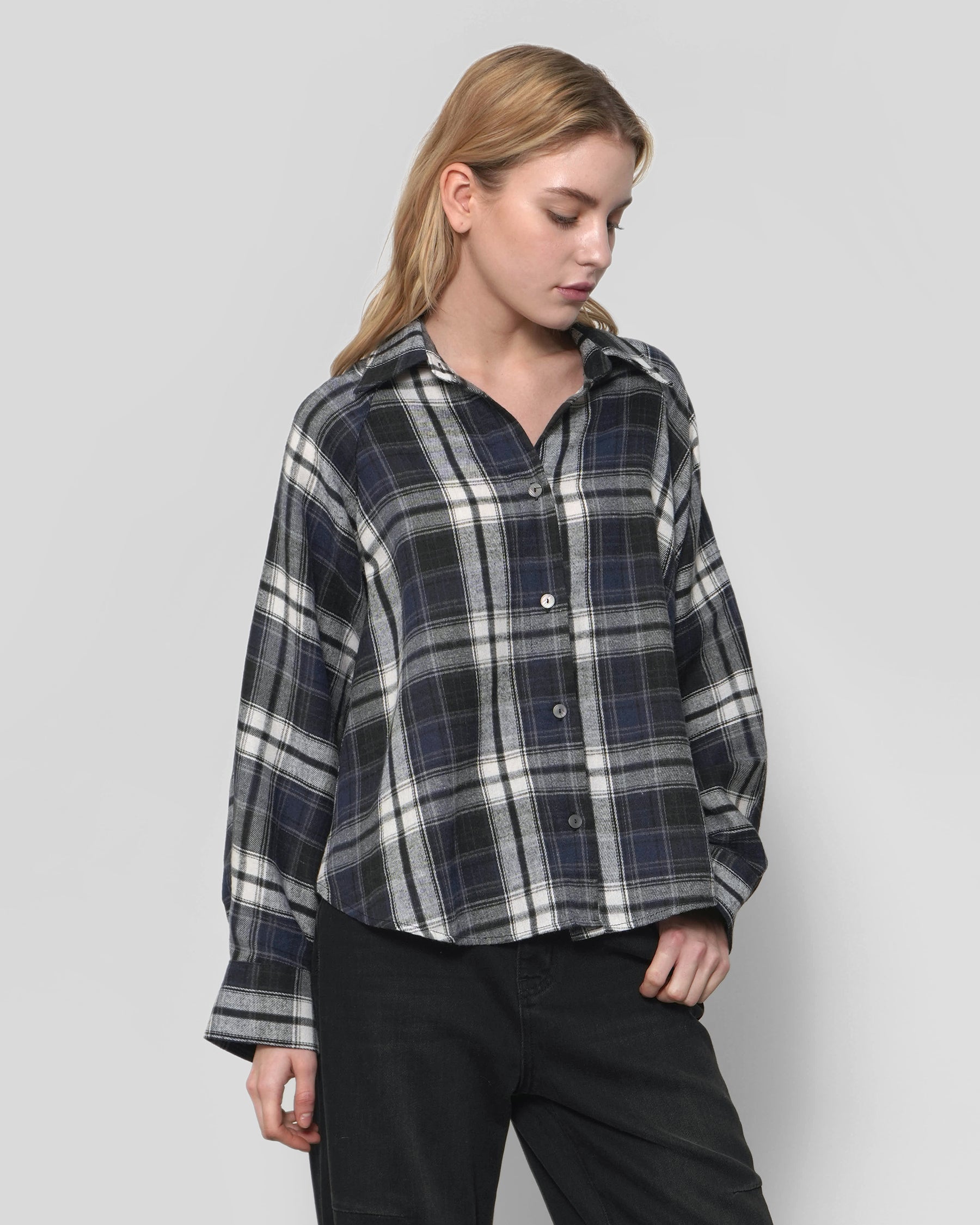 Navy/Black Plaid