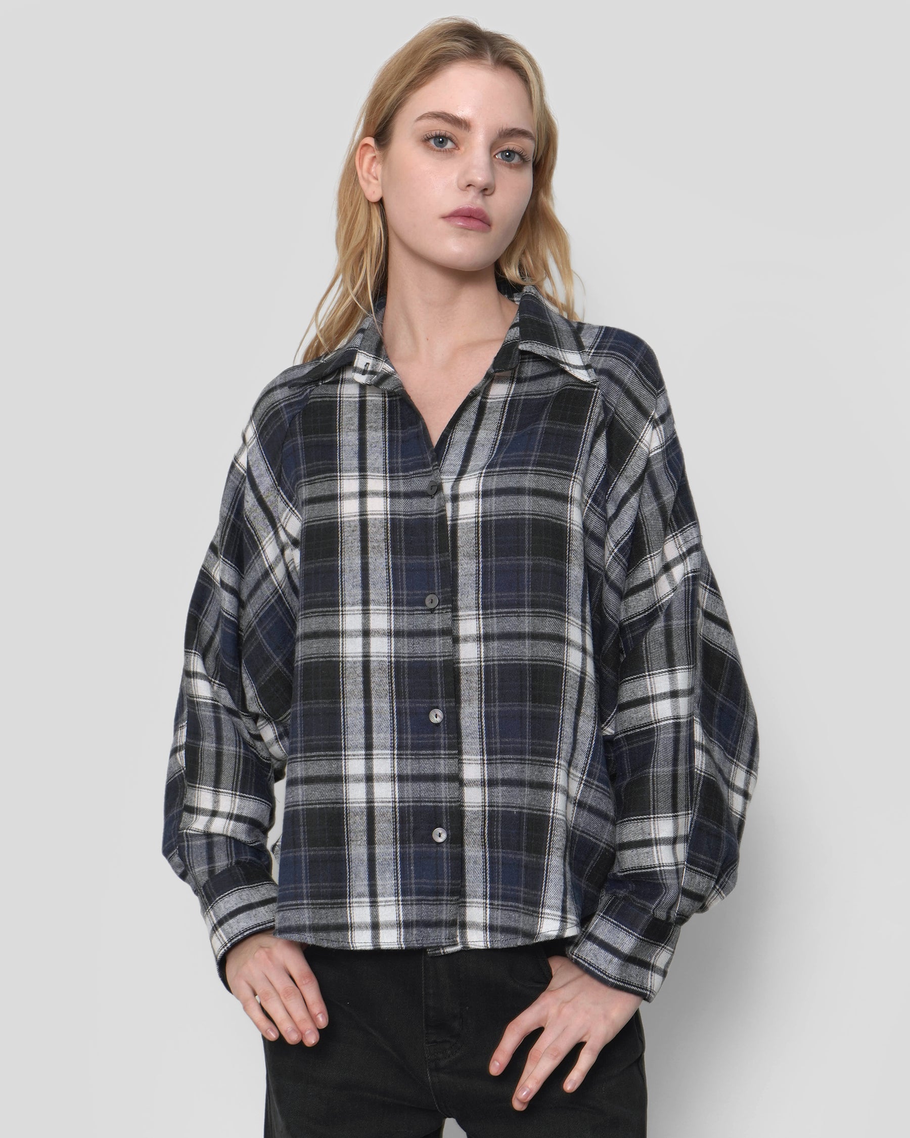 Navy/Black Plaid