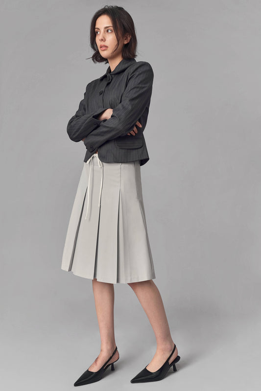 Camu Midi Skirt, Grey