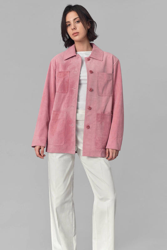Seoul Suede Jacket, Pink