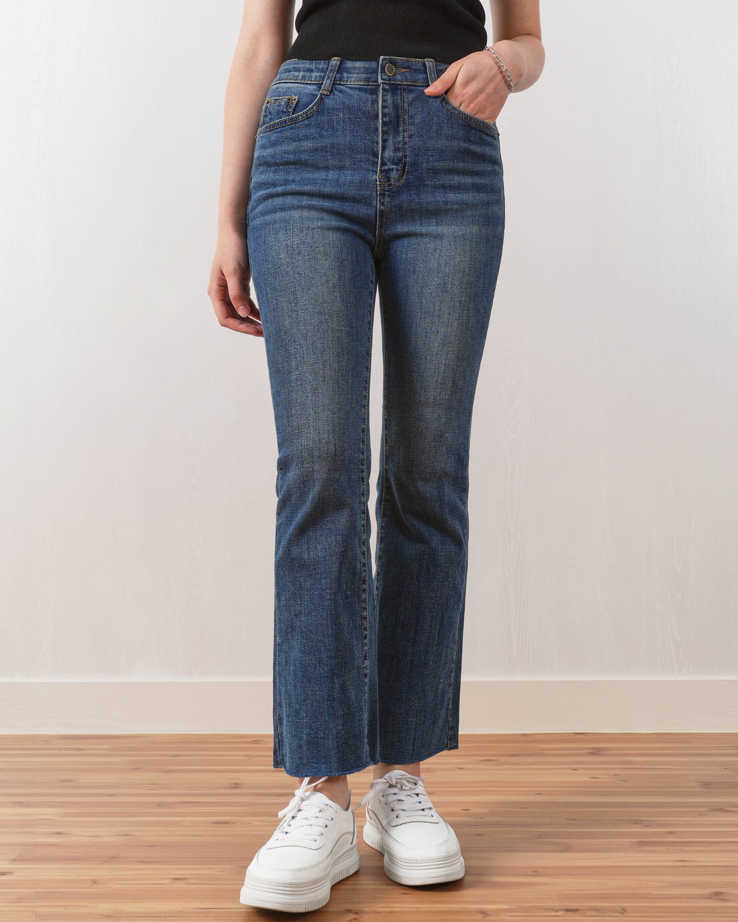 FM2050 Anya Bootcut Denim Jeans – Blue Bootcut Jeans with Classic Fit