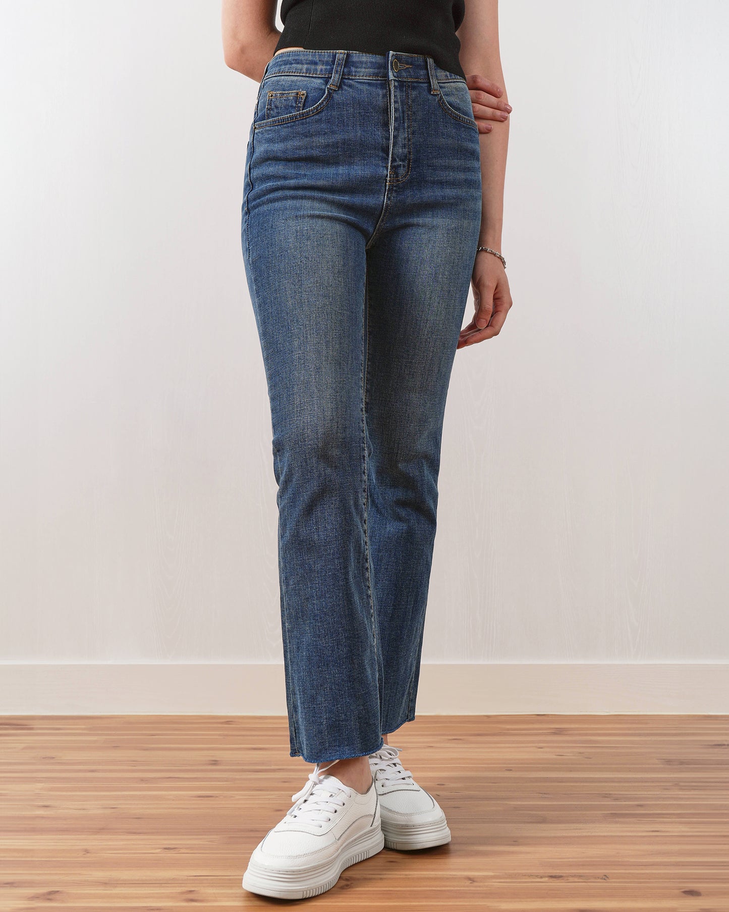 FM2050 Anya Bootcut Denim Jeans – Blue Bootcut Jeans with Classic Fit