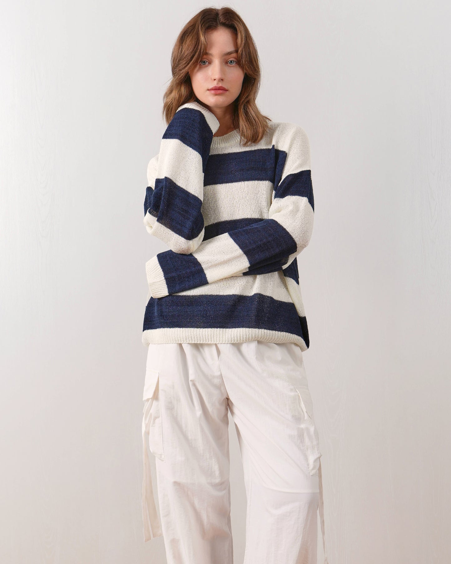 FM2050 Claudia Striped Long Sleeve – Stylish Striped Top with Long Sleeves