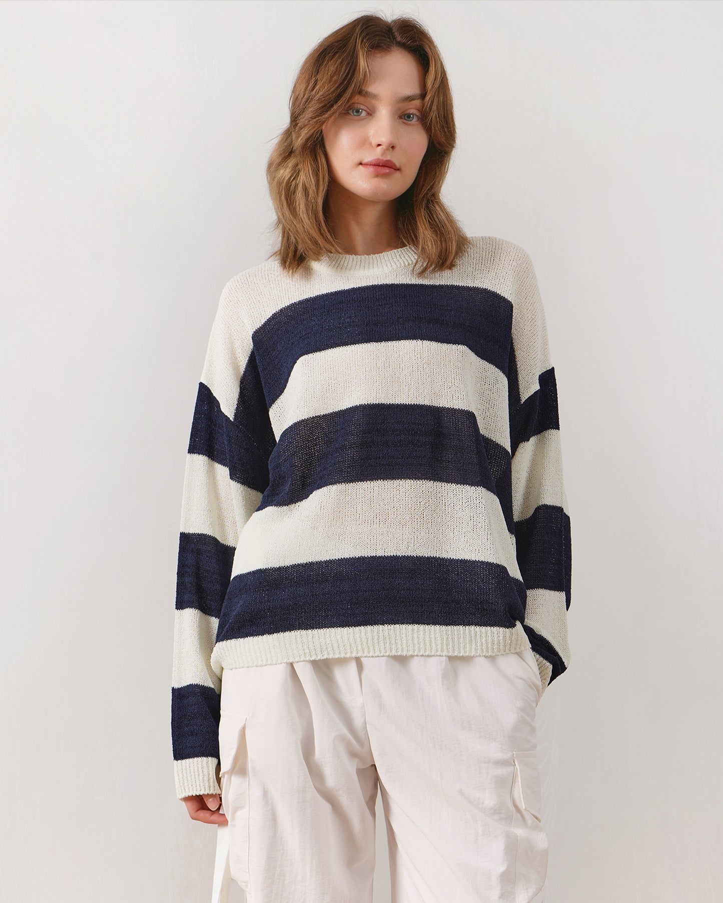 FM2050 Claudia Striped Long Sleeve – Stylish Striped Top with Long Sleeves