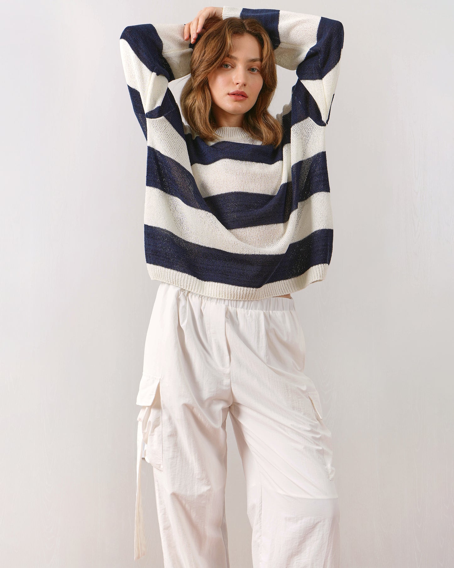 FM2050 Claudia Striped Long Sleeve – Stylish Striped Top with Long Sleeves