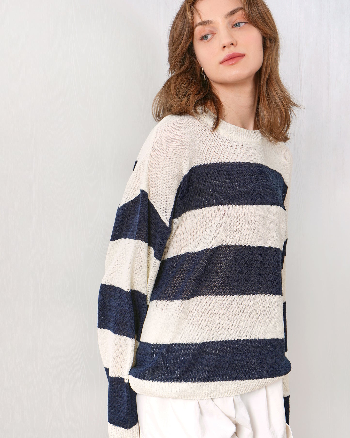 FM2050 Claudia Striped Long Sleeve – Stylish Striped Top with Long Sleeves