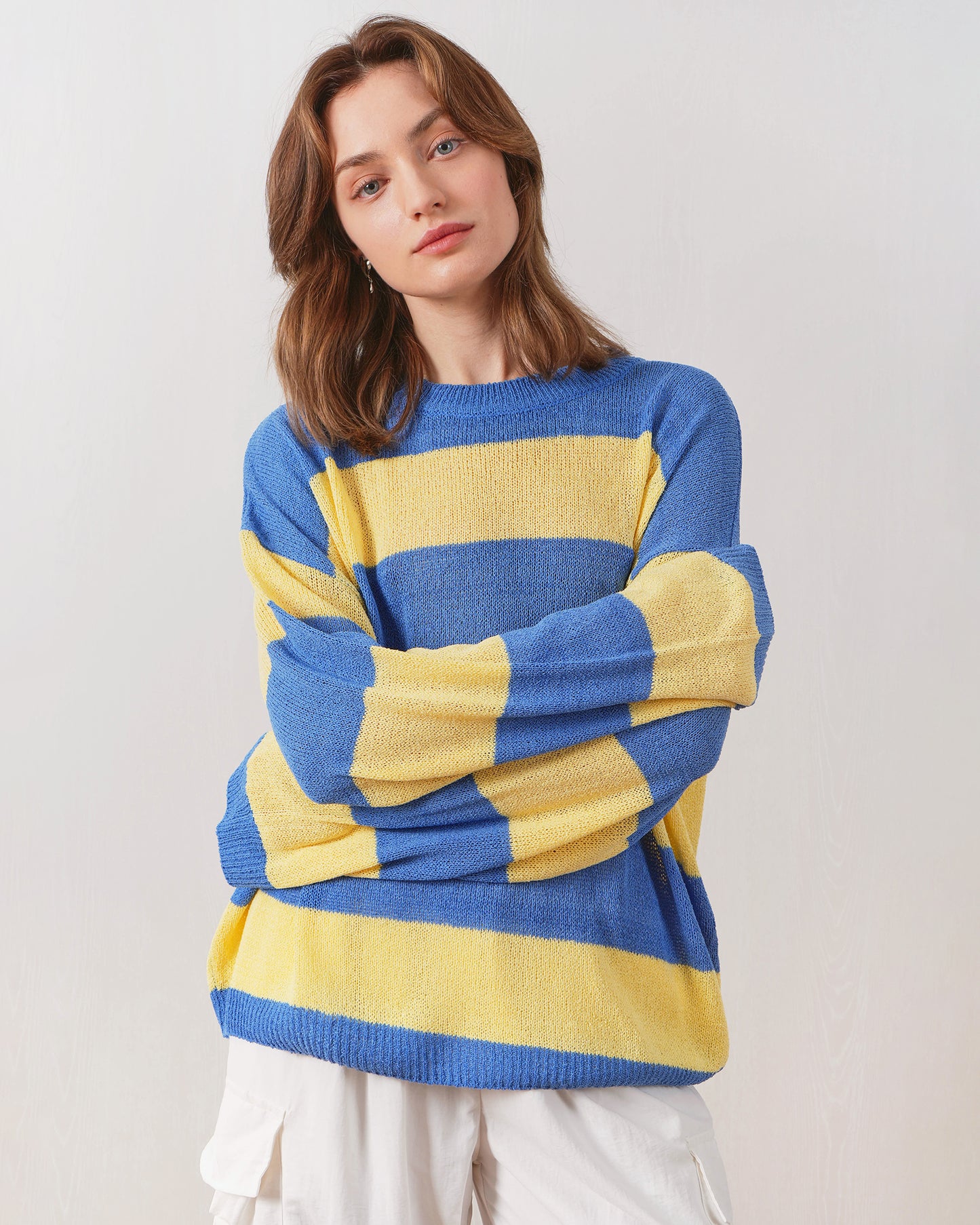 FM2050 Claudia Striped Long Sleeve – Stylish Striped Top with Long Sleeves