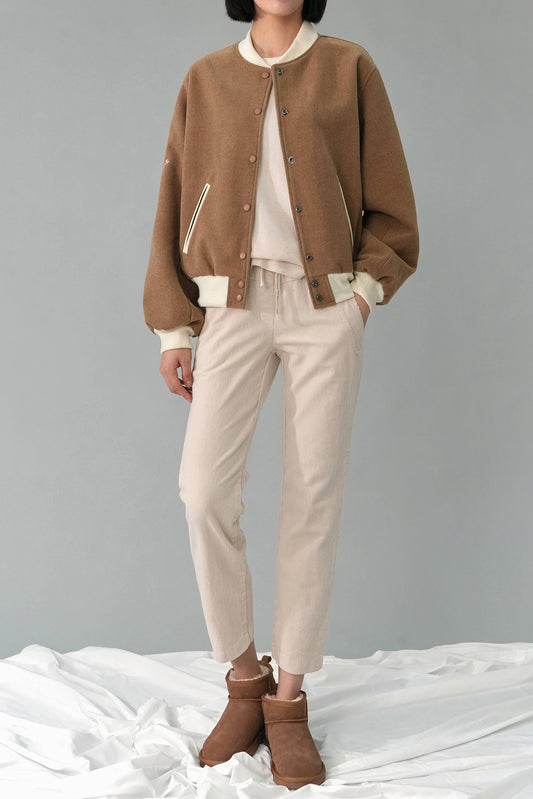 Ari Varsity Jacket, Brown