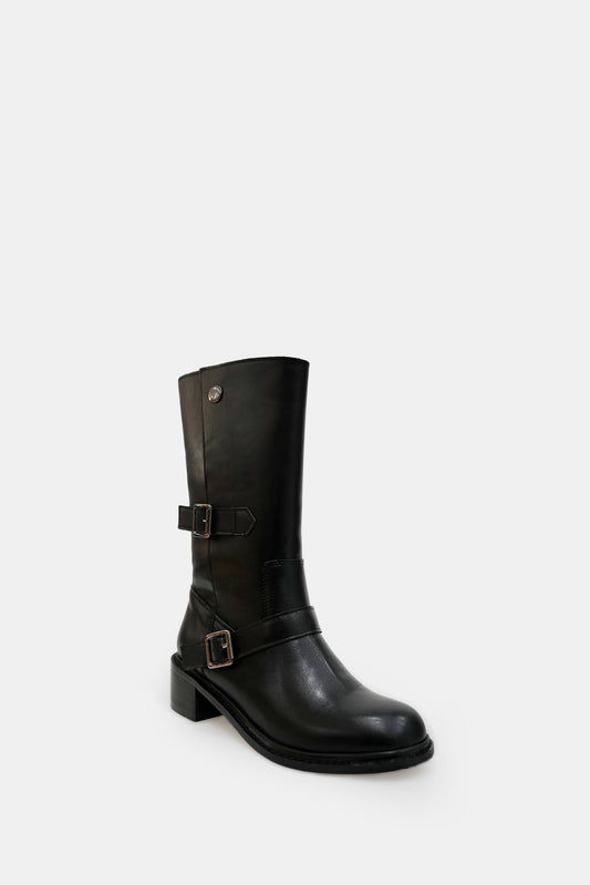 Fold Over Boots, Black