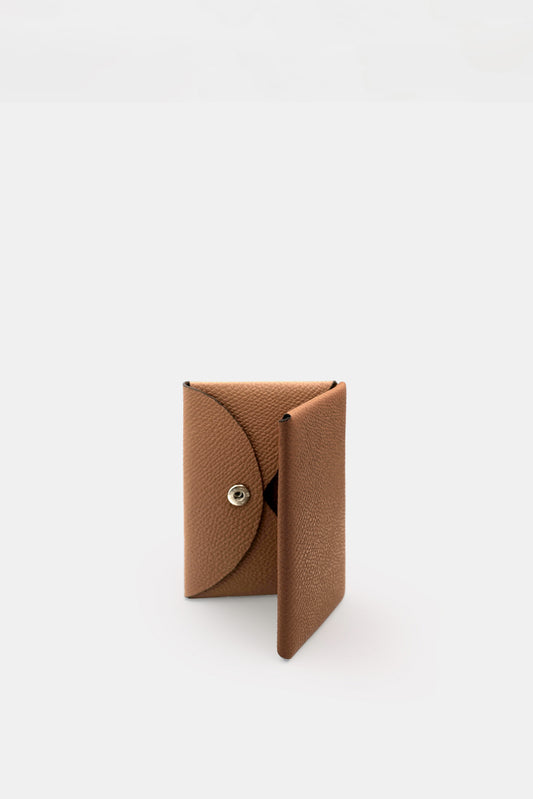 Leather Card Holder, Carmel