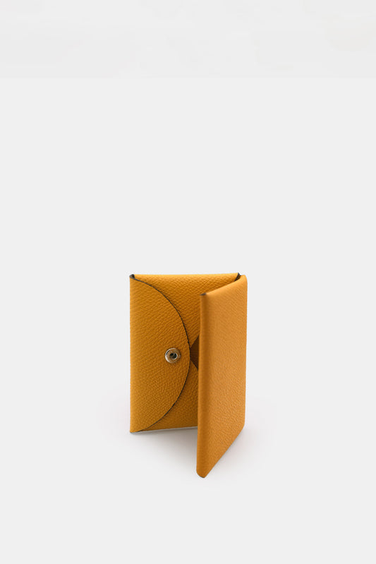 Leather Card Holder, Yellow