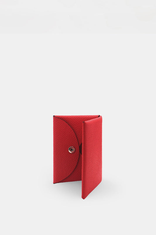 Leather Card Holder, Red