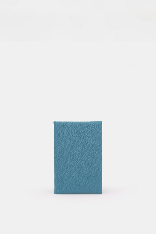 Leather Card Holder, Blue