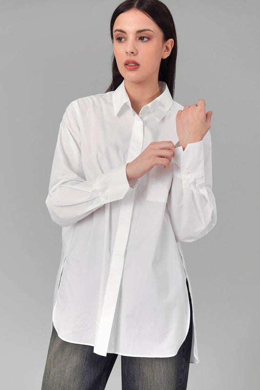 Yelena Pocket Shirt, White