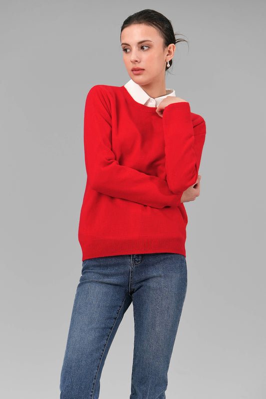 The Pure Wool Knit: Red