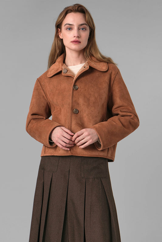 Double Sided Shearling Jacket, Brown