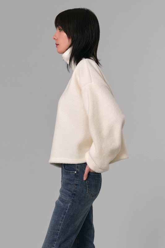 Lani Boucle Sweater, Ivory