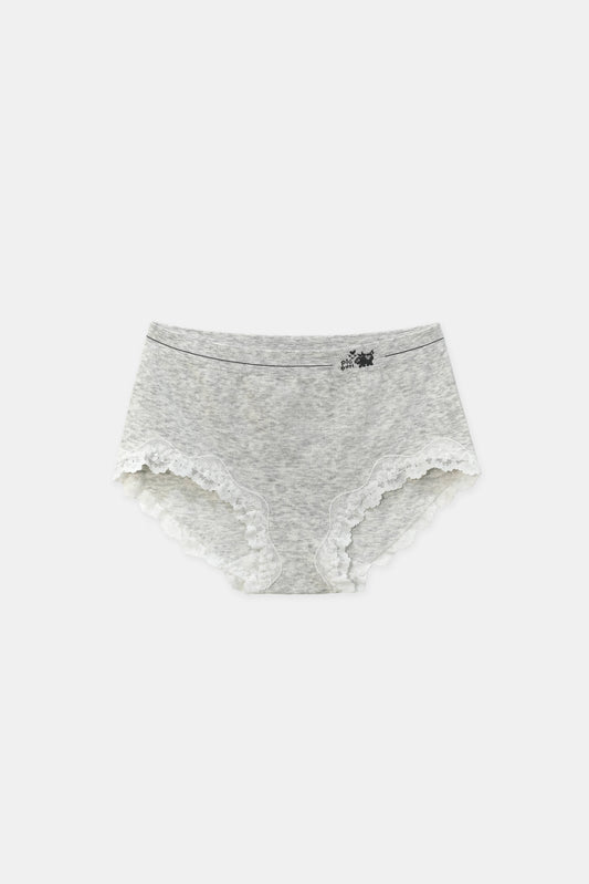 Little Pig Cotton Underwear, Light Grey