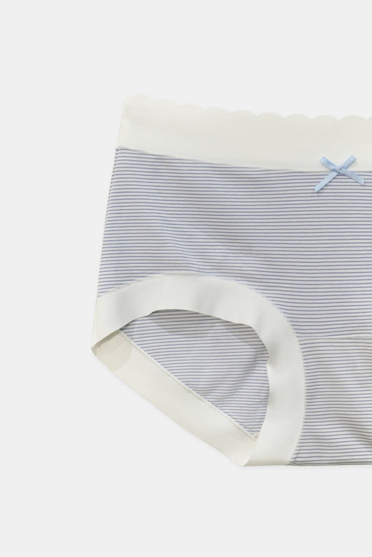 Striped Bow Underwear, Blue