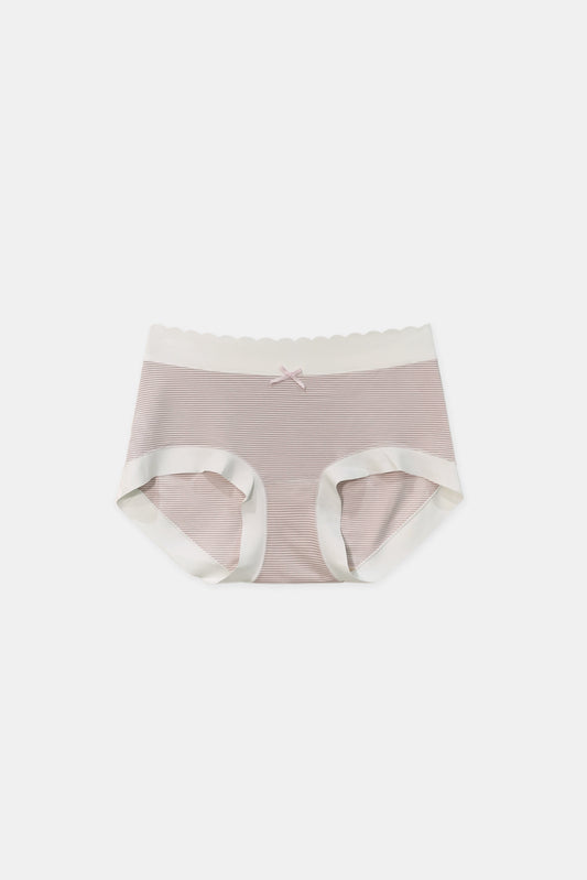 Striped Bow Underwear, Pink