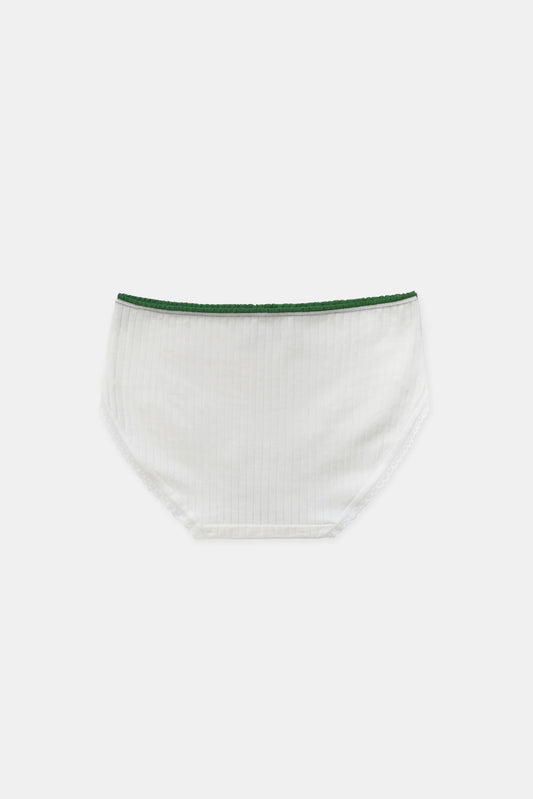 Cotton Bowtie Underwear, White & Green