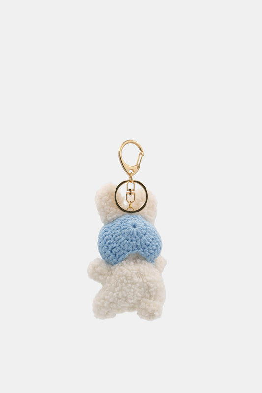 Ribbon Rabbit Key Chain, Ivory