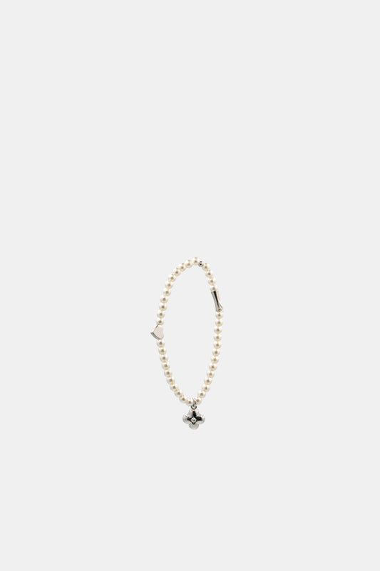 Clover Pearl Bracelet, Silver