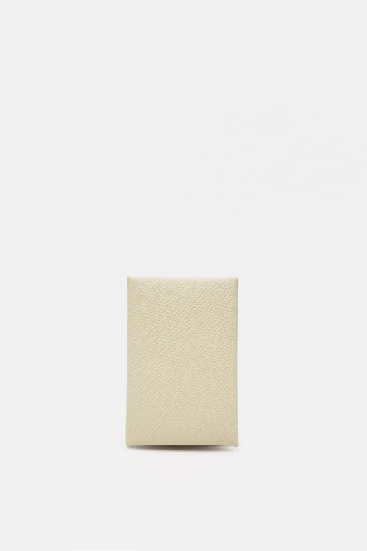 Leather Card Holder, Ivory