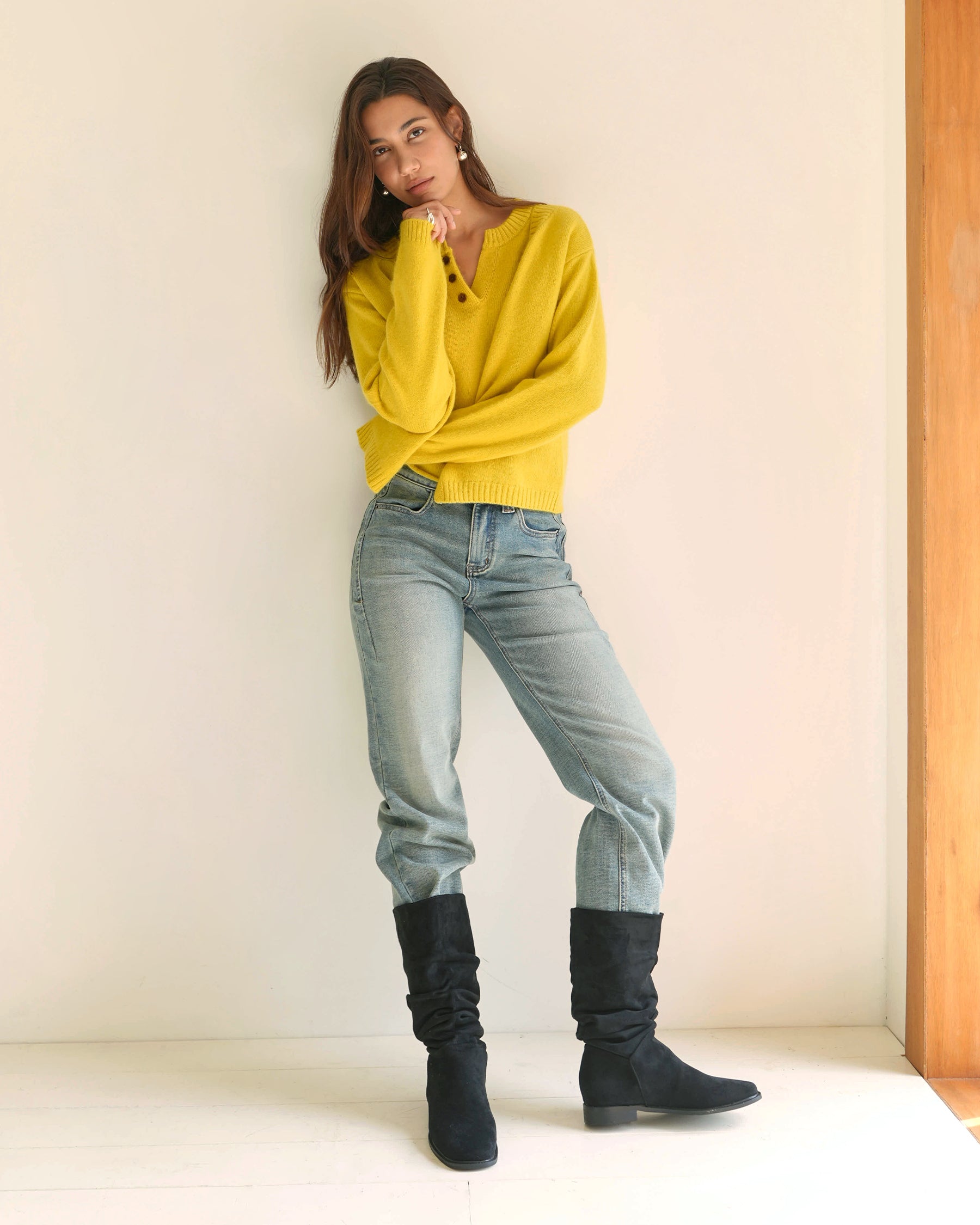 Yellow Blue Denim