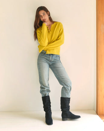 Yellow Blue Denim