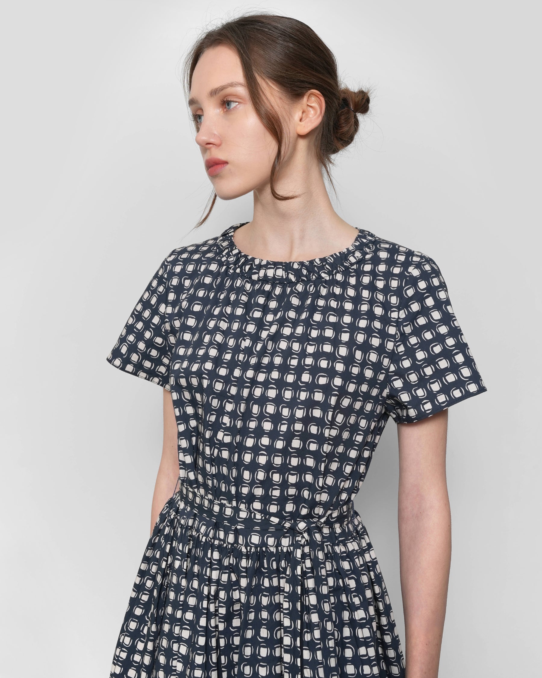 Navy Geometric Dot