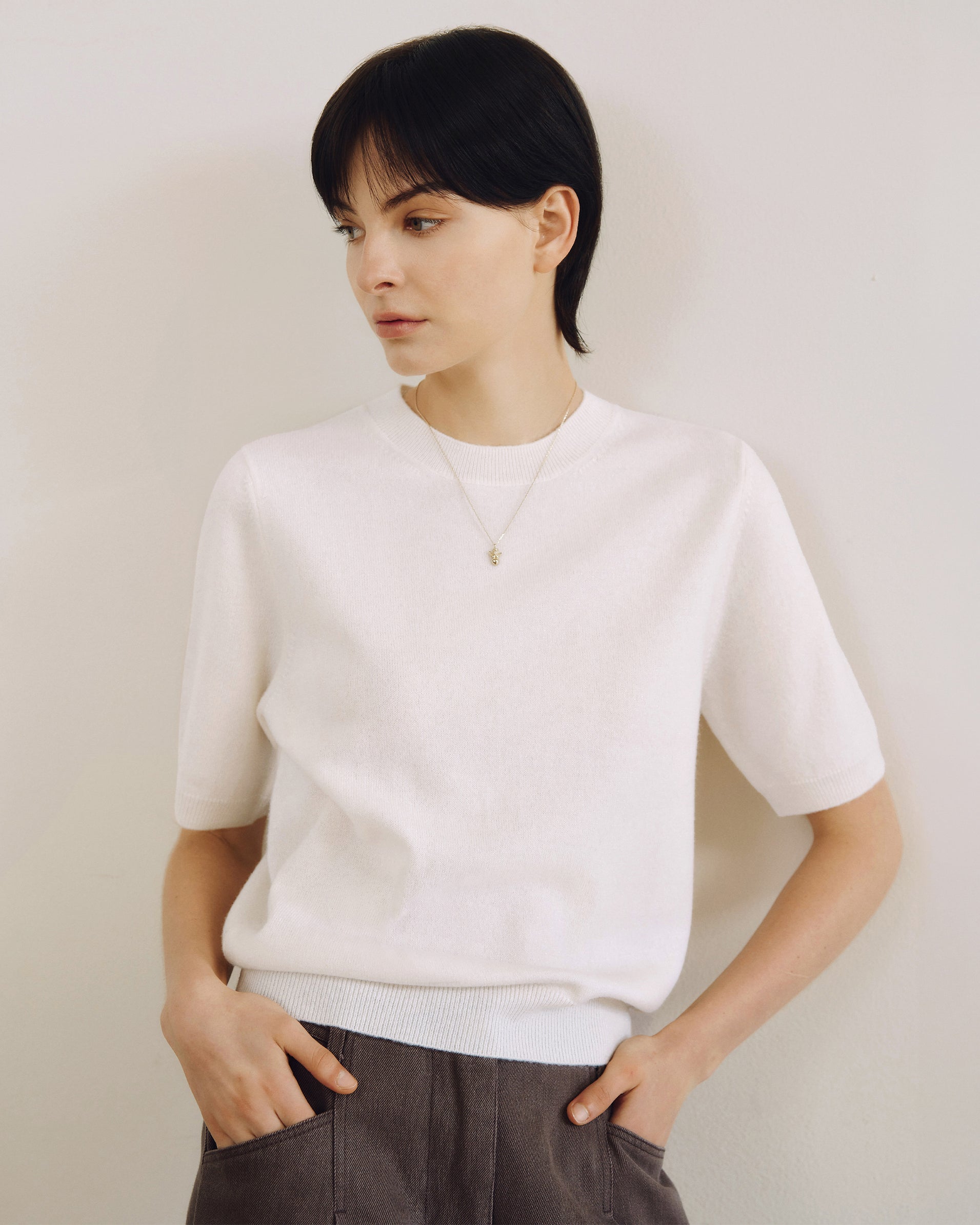 Eliot Cashmere Short Sleeve Knit