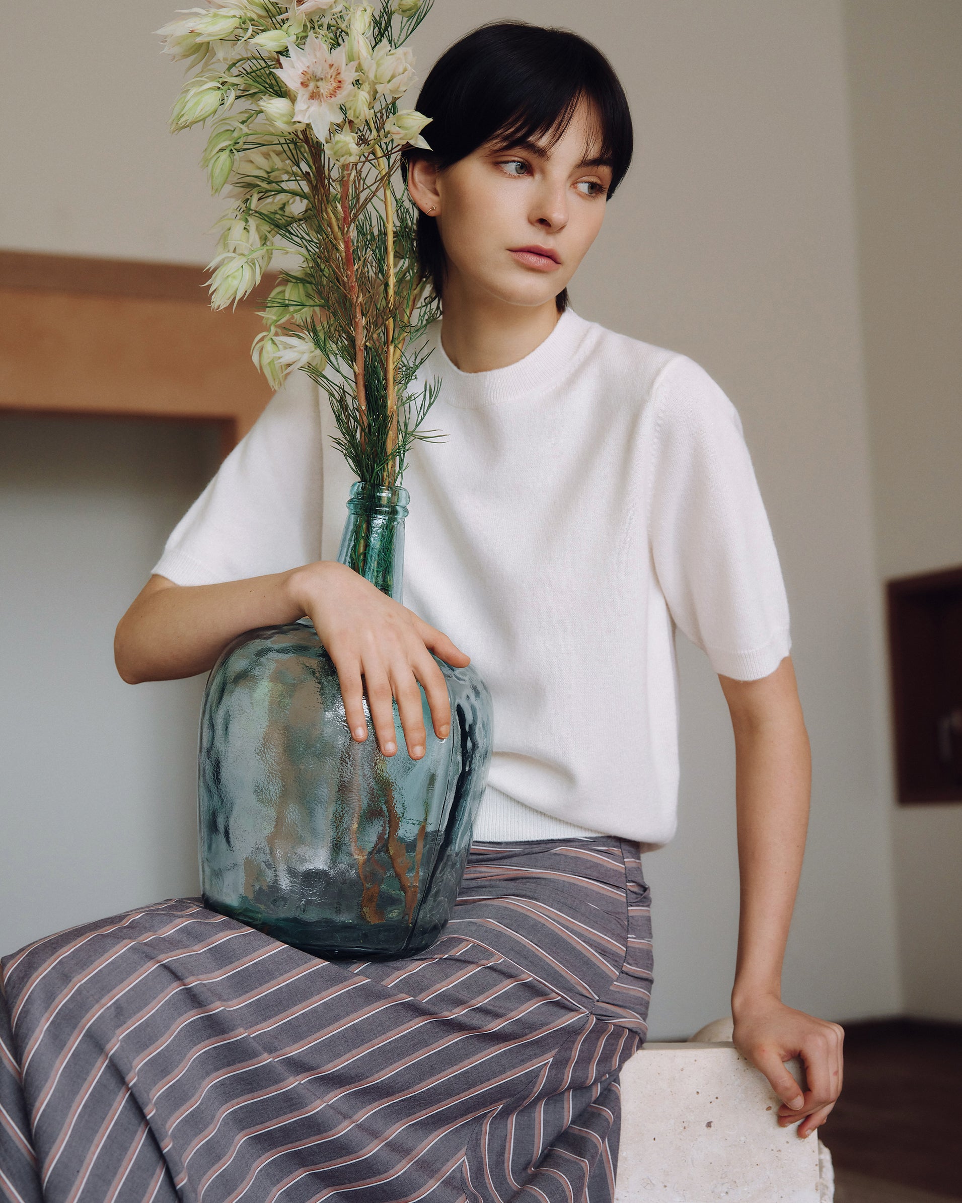 Eliot Cashmere Short Sleeve Knit