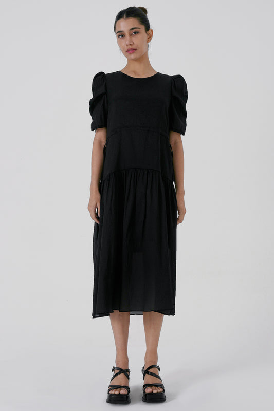 Maera Midi Dress, Black