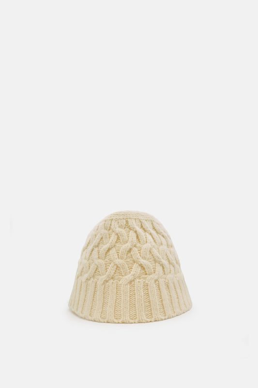 Knit Bucket Hat, Ivory
