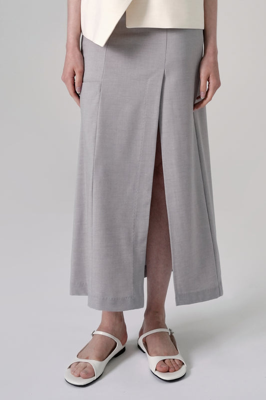 Tommy Slit Skirt, Grey
