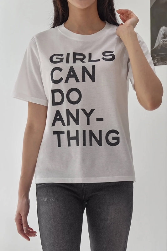 Girls T-shirt, White