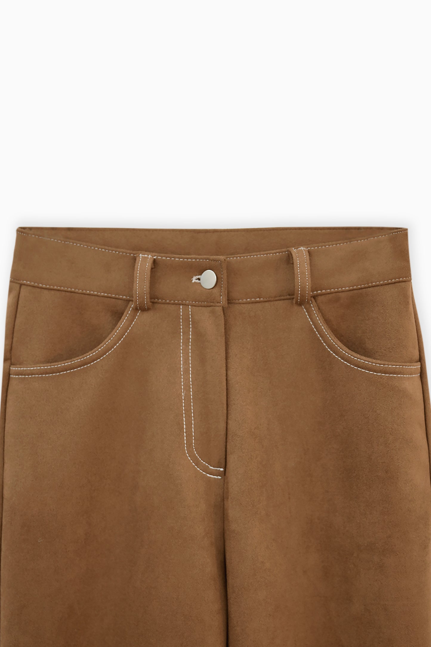 faux-suede-bootcut-pants-in-tawny-brown