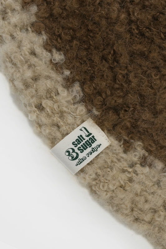 Alpaca Wool Bucket Hat in Beige/Brown